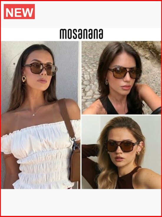 Small Aviator Sunglasses for Women Narrow Square Retro UV400 Protection